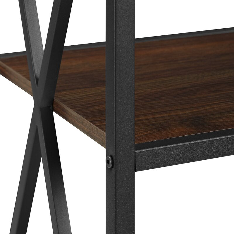 Leaning Bookcase Storage Living Room Organizer Rack - waseeh.com