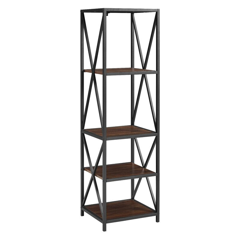 Leaning Bookcase Storage Living Room Organizer Rack - waseeh.com
