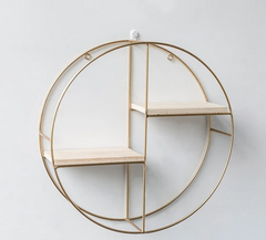 Wall-Mounted "Round" Metal Storage Frame Shelve Decor - waseeh.com