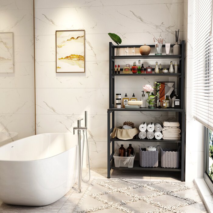 Breagha Wrought Iron Standard Baker's Rack with Microwave Compatibility - waseeh.com