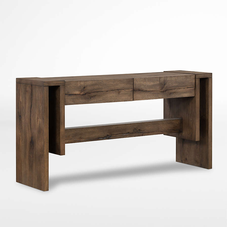 Cleavo Rectangular Living Lounge Storage Hallway Console Table (Solid Wood)