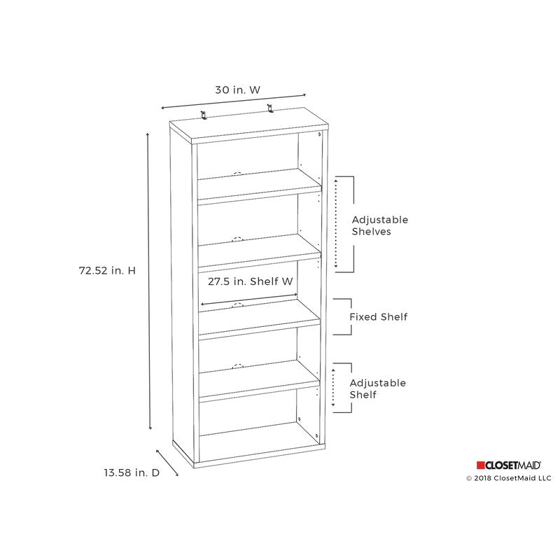 Carlotta Bookcase Storage Room Organizer Rack - waseeh.com
