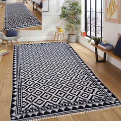 Diamond Style - Black & Off White (4ft x 6Ft)