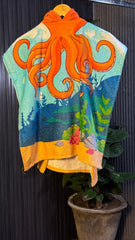 Tide Stripe Octopus Cloak Poncho