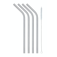 4 Bend Stainless Steel Straws - waseeh.com