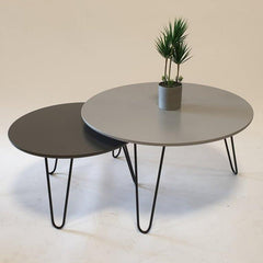 Tatami Contrasted Round Tables - waseeh.com
