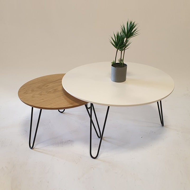 Tatami Contrasted Round Tables - waseeh.com