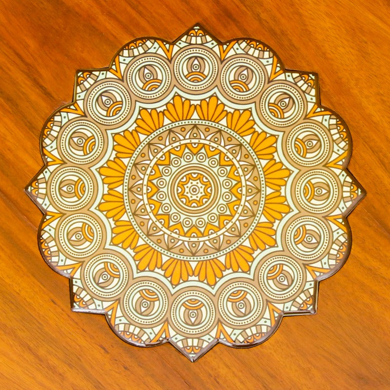 Asiatic Orchid Hairpin Leg Coffee Side Table (MDF) - waseeh.com