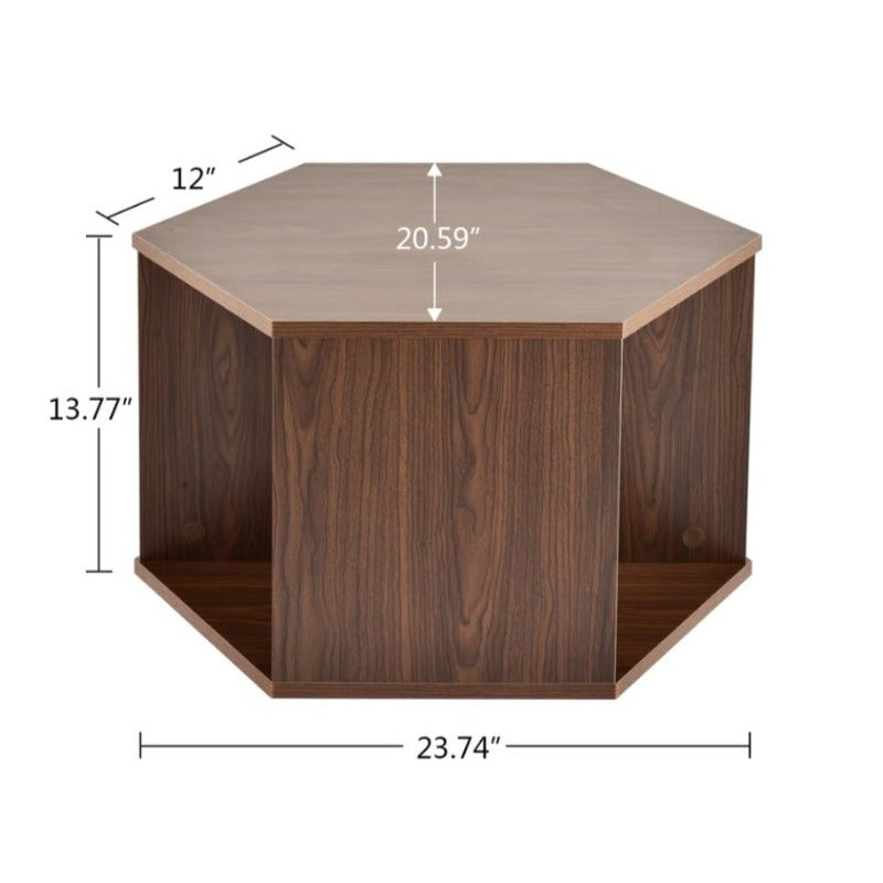Espresso Multiuse Solid Wood Living Lounge Drawing Center Side Table - waseeh.com