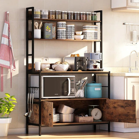 Large Microwave and Kitchen Storage Rack