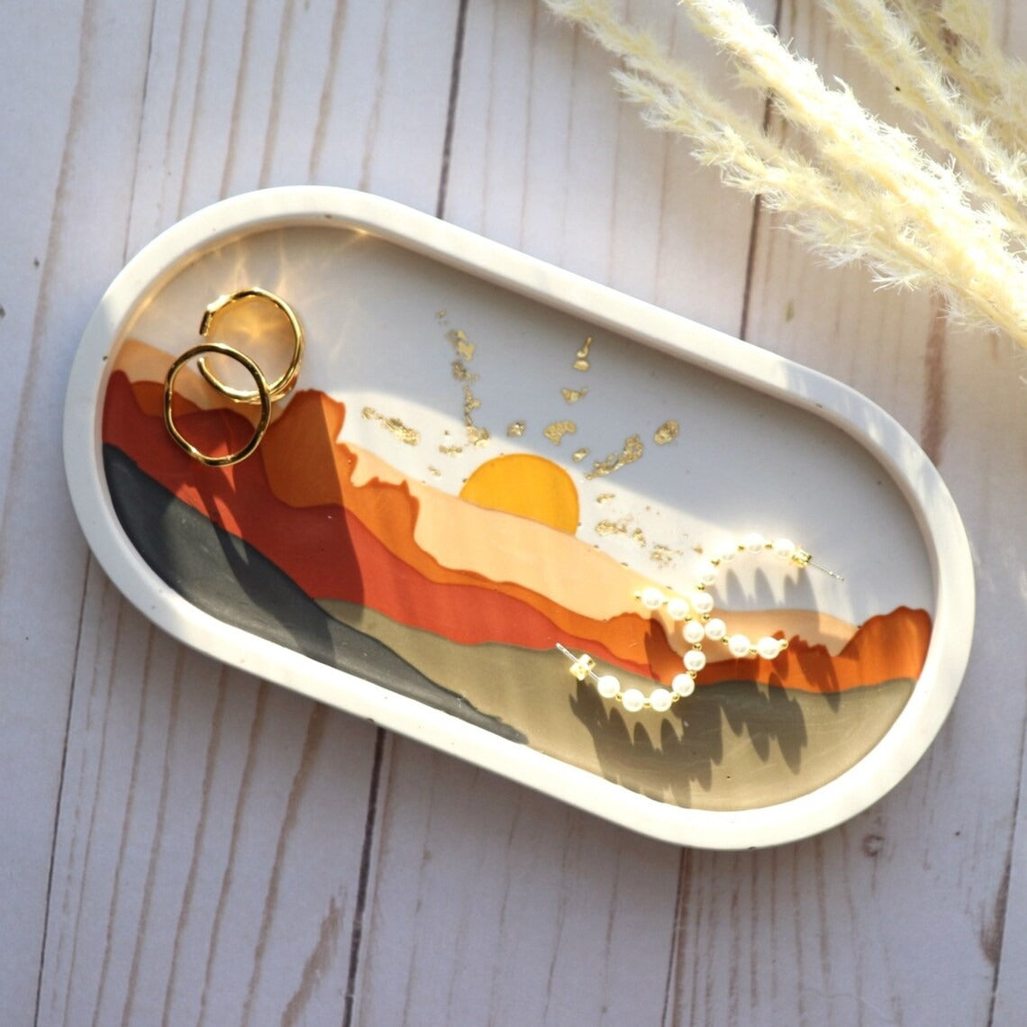 Tarpaulin Mountain Catchall Landscape Decorative Trays