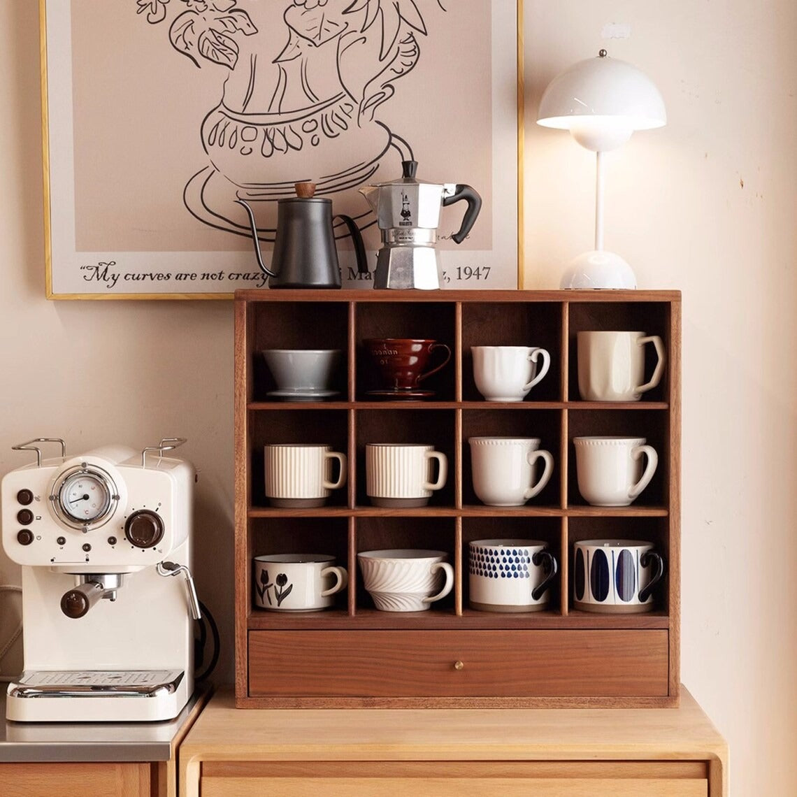 Carozaay Coffee Tea Mug Storage Organizer Kitchen Rack