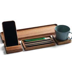 Hopmad Wooden Home Work Office Organizers (Set of 4)