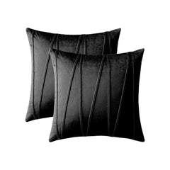 Embroidered V Velvet Cushion Cover Pack Of 2
