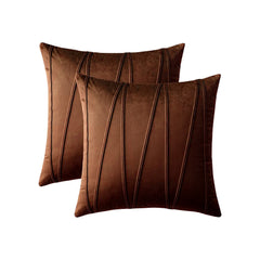 Embroidered V Velvet Cushion Cover Pack Of 2
