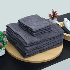 Executive Cotton Bath Towel Set - 4 Pack Charcol Grey