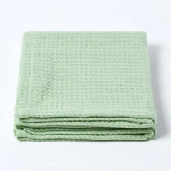 Organic Cotton Waffle Baby Blanket  Green