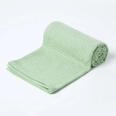 Organic Cotton Waffle Baby Blanket  Green