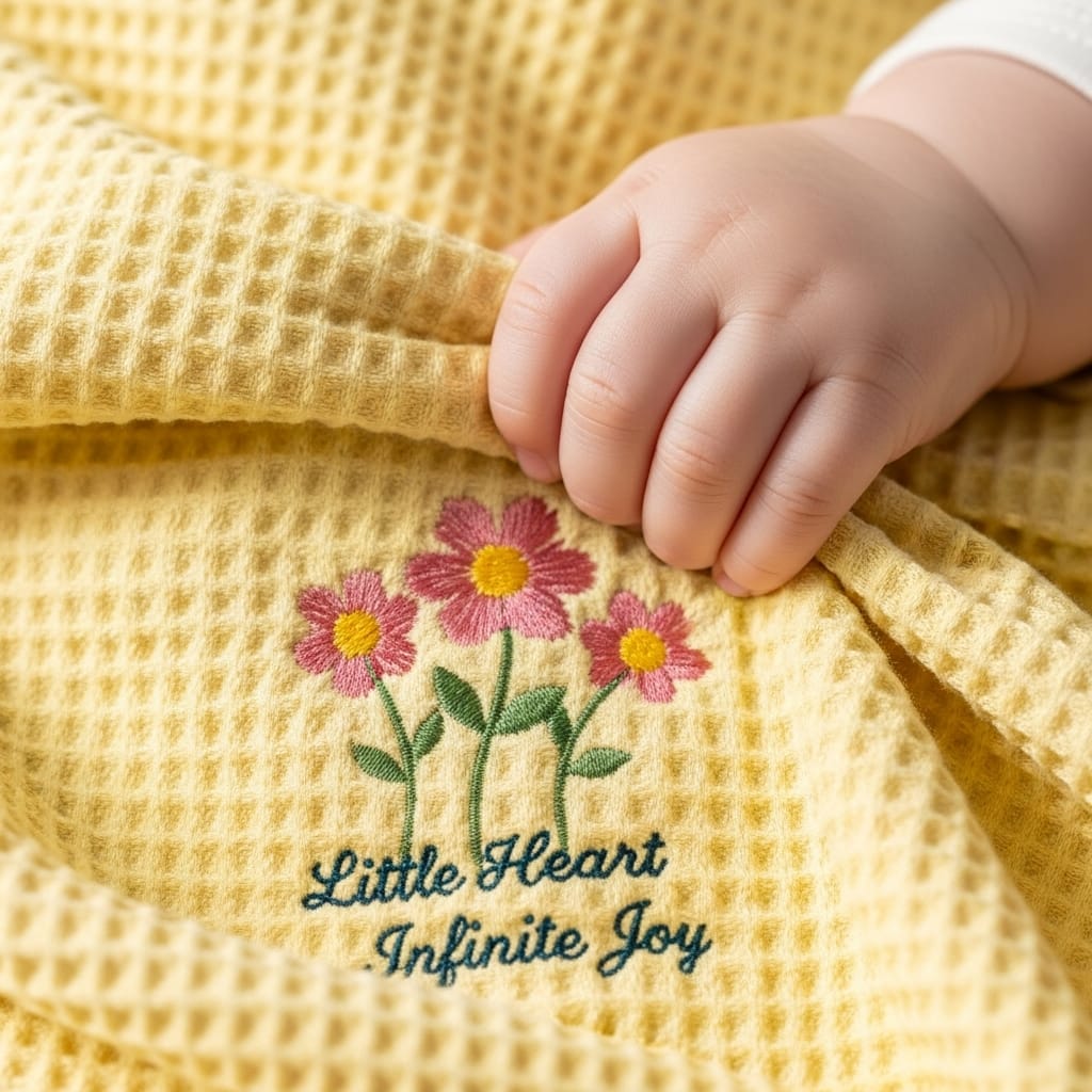 Luxe Baby Waffle Blanket Yellow