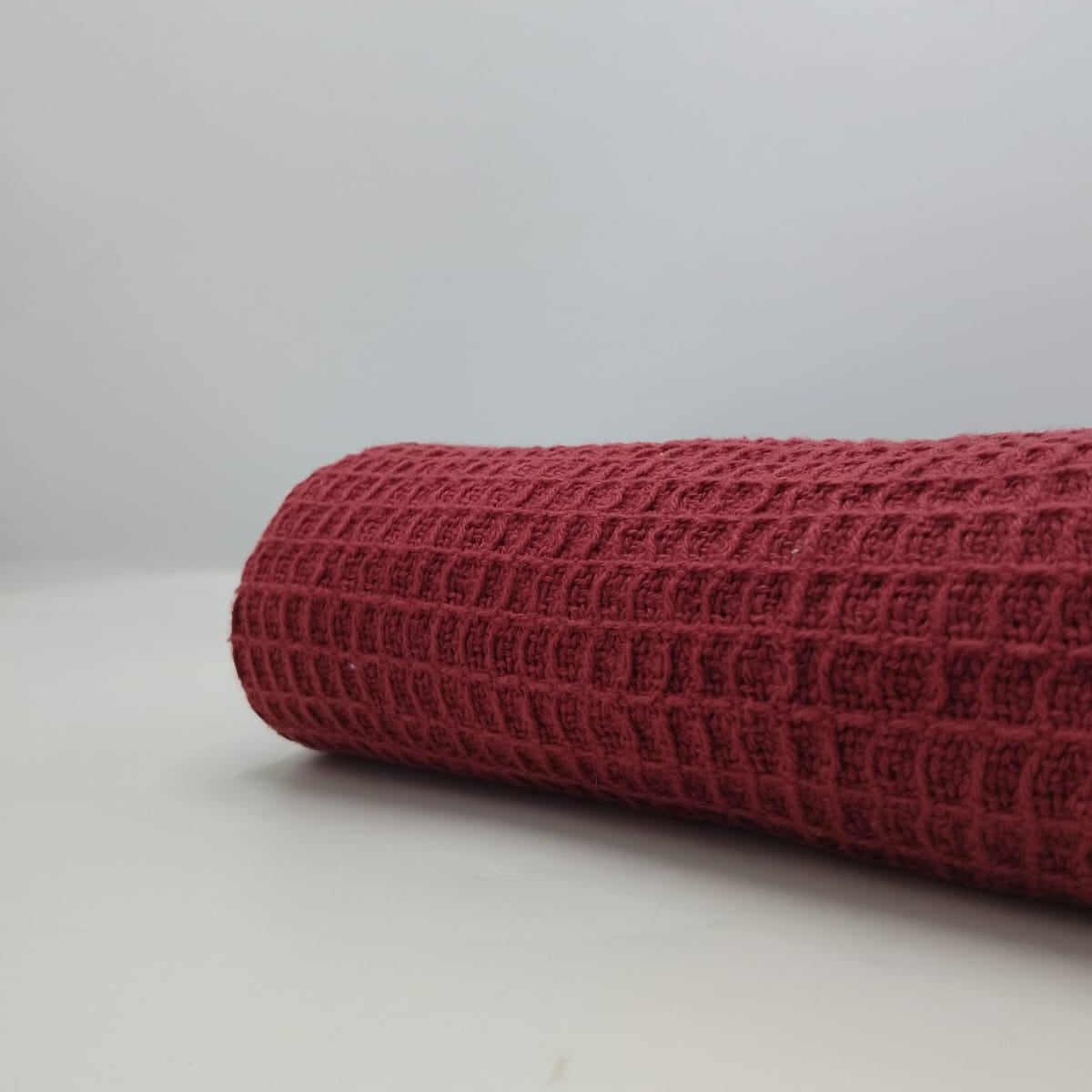 Organic Cotton Waffle Baby Blanket Maroon