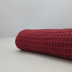 Organic Cotton Waffle Baby Blanket Maroon