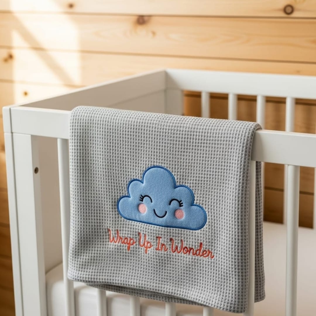 Luxe Baby Waffle Blanket Grey