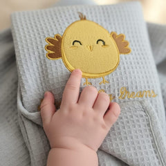 Luxe Baby Waffle Blanket Grey
