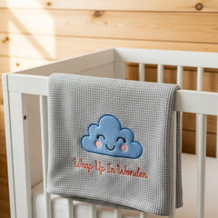 Luxe Baby Waffle Blanket Grey