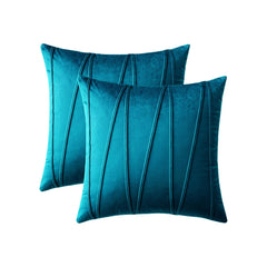 Embroidered V Velvet Cushion Cover Pack Of 2