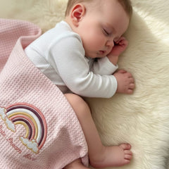 Luxe Baby Waffle Blanket Pink