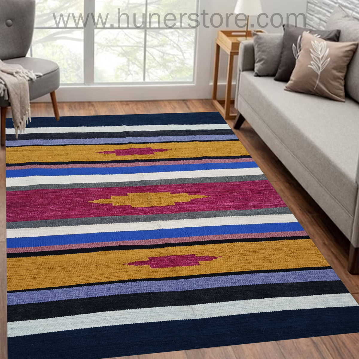 Kilim Rugs 4Ft x 6Ft - Multicolor 20
