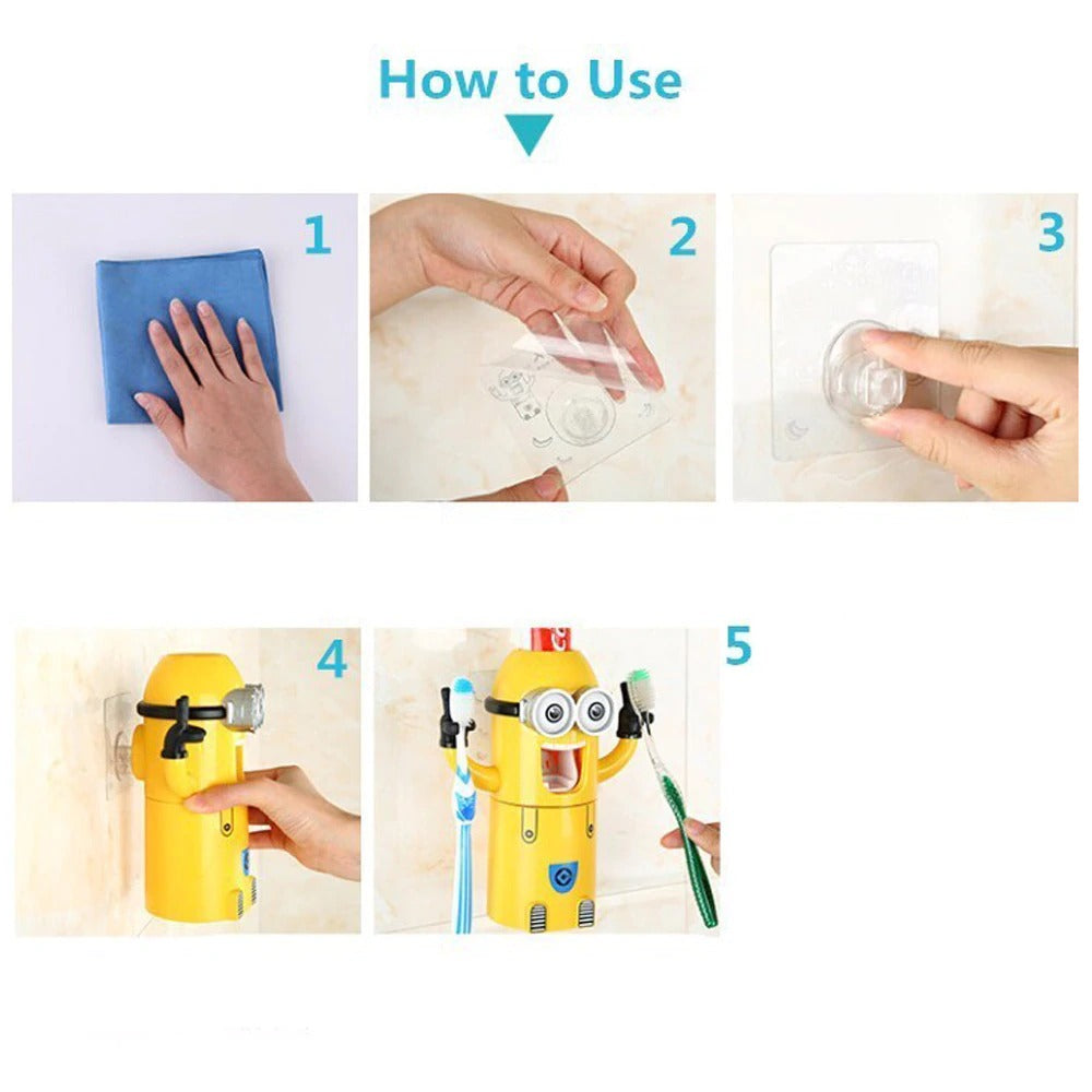 Minion Toothpaste | Toothbrush Organizer - waseeh.com