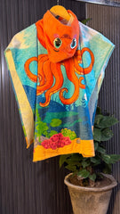 Tide Stripe Octopus Cloak Poncho