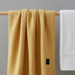 Organic Cotton Waffle Baby Blanket Camel