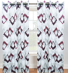 Maroon Diamond Ties - Single panel 43" x 98"