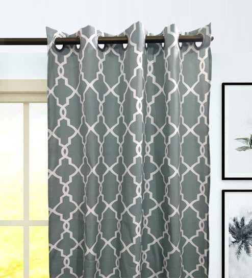 Geometric - Curtain with lining - Single panel - 43" x 98"