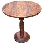 Carved wooden  Table - 18" inch top