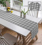 Grey Buffalo Plaid table runner and 6 placemats set