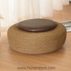 Handmade Jute Floor Seat with cushion