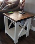 Square wooden coffee table