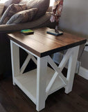 Square wooden coffee table