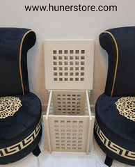 Square coffee table with storage