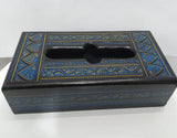 Nakshi Wooden Tissue Box with hook - 11"x 6"x3"