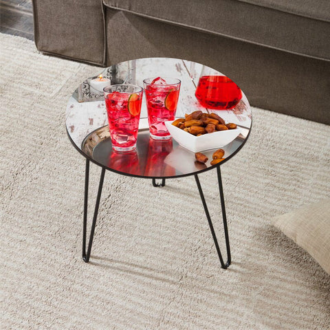 Glass set Artistic Coffee Table with Hairpin Legs 16”