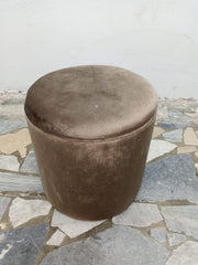 Browny Velvet Ottoman