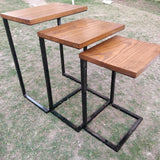 Nesting Solid Wood Tables ( Set of 3 )