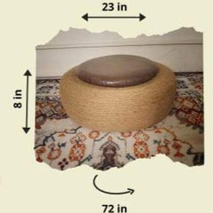 Handmade Jute Floor Seat with cushion