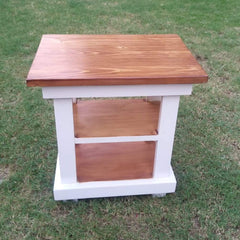 Rectangular wooden coffee table