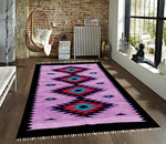 Purple Flower Style -  Multi stripe - Hand-woven - 4ft' x 6ft'