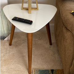 Triangular Coffee Table - White